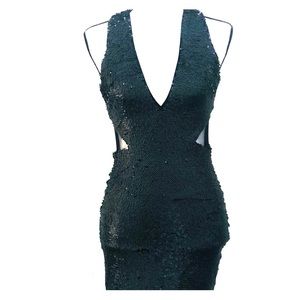 BEBE  Black sequin dress size 0 LBD